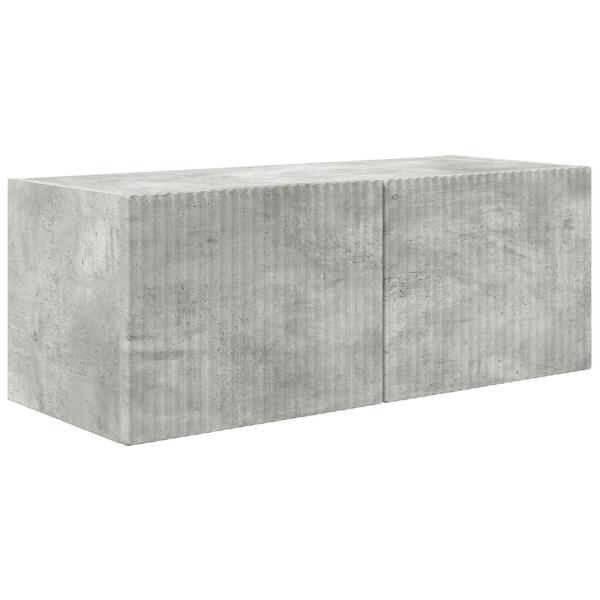 TV-Wandregal-Set 4 stk. Beton Grau Holzwerkstoff