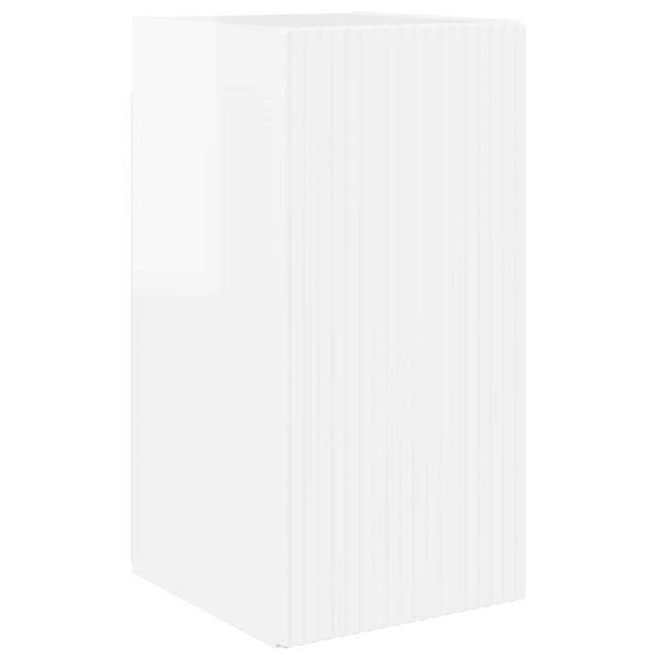 TV-Schrankset Wandmontiert 2 pcs Hochglanz Weiß Holzwerkstoff