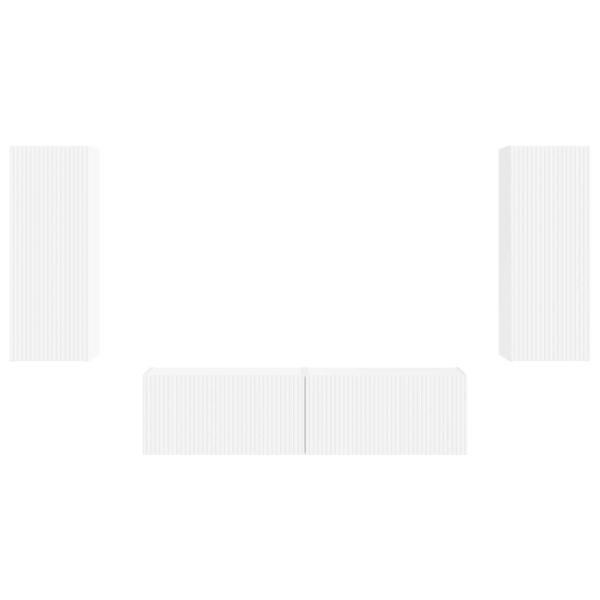 TV-Schrankset Wandmontiert 2 pcs Weiß Holzwerkstoff