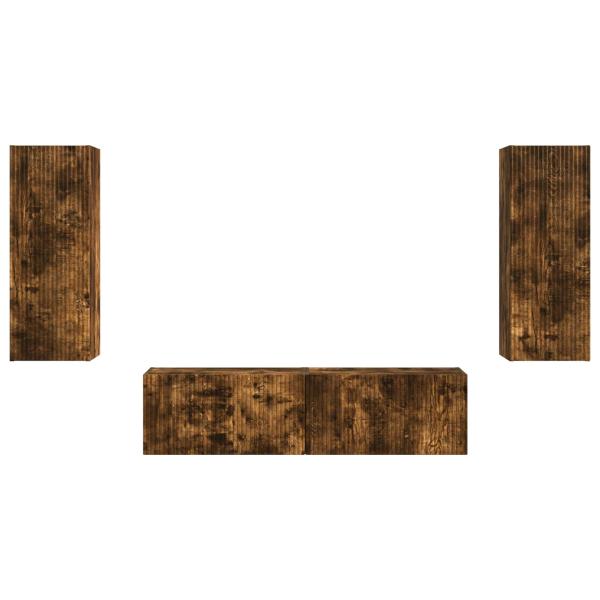 TV-Schrankset 2 pcs Geräucherte Eiche Holzwerkstoff