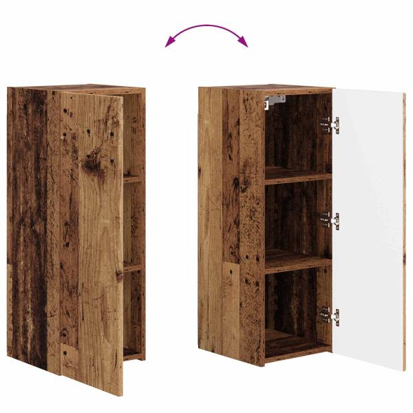 TV-Schrankset Wandmontiert 2 pcs Altholz Holzwerkstoff