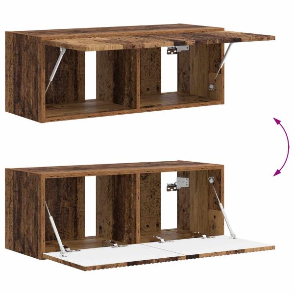 TV-Schrankset Wandmontiert 3 pcs Altholz Holzwerkstoff
