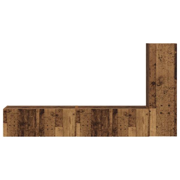 TV-Schrankset Wandmontiert 2 pcs Altholz Holzwerkstoff