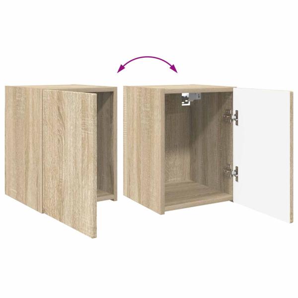 TV-Schrankset Wandmontiert 4 pcs Sonoma-Eiche Holzwerkstoff
