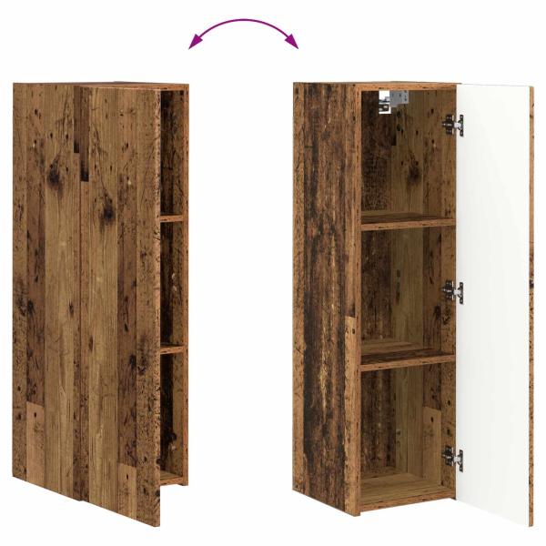 TV-Schrankset Wandmontiert 4 pcs Altholz Holzwerkstoff