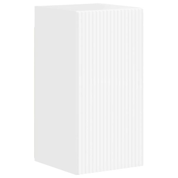 TV-Schrankset Wandmontiert 3 pcs Hochglanz Weiß Holzwerkstoff