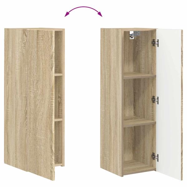 TV-Schrankset Wandmontiert 3 pcs Sonoma-Eiche Holzwerkstoff