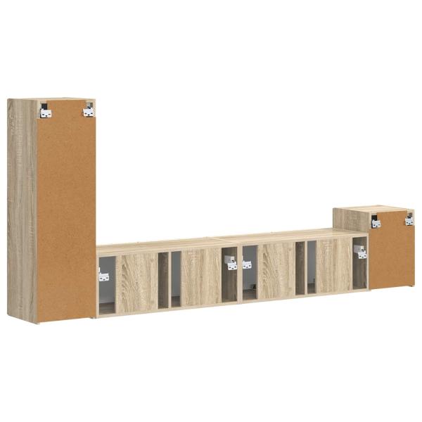 TV-Schrankset Wandmontiert 3 pcs Sonoma-Eiche Holzwerkstoff
