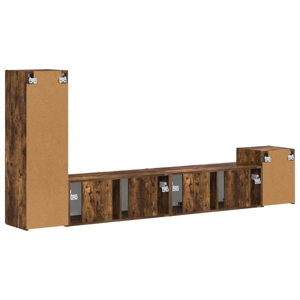 TV-Schrankset 3 pcs Geräucherte Eiche Holzwerkstoff