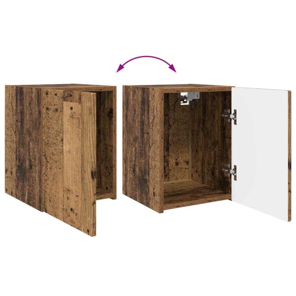TV-Schrankset Wandmontiert 4 pcs Altholz Holzwerkstoff