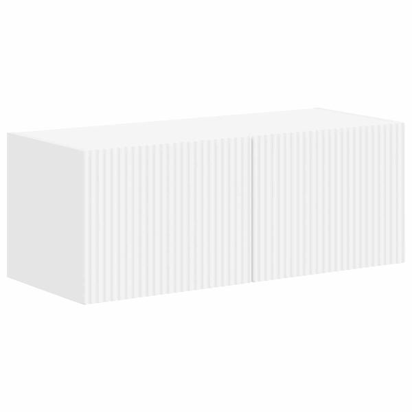 TV-Schrankset Wandmontiert 4 pcs Weiß Holzwerkstoff