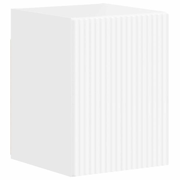 TV-Schrankset Wandmontiert 4 pcs Hochglanz Weiß Holzwerkstoff