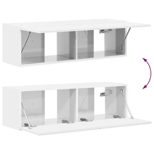 TV-Schrankset 5 Stk. Hochglanz Weiß Holzwerkstoff