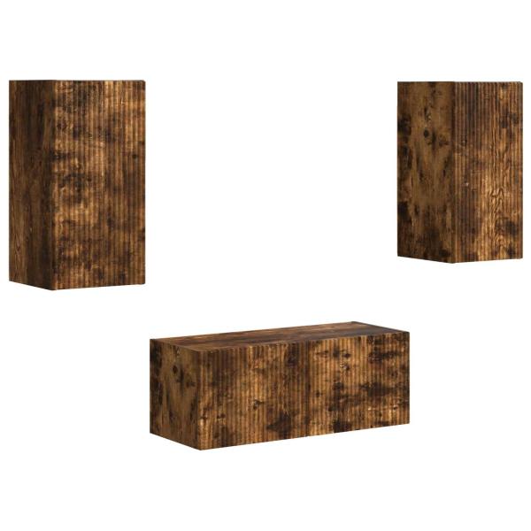 TV-Schrankset 6 pcs Geräucherte Eiche Holzwerkstoff