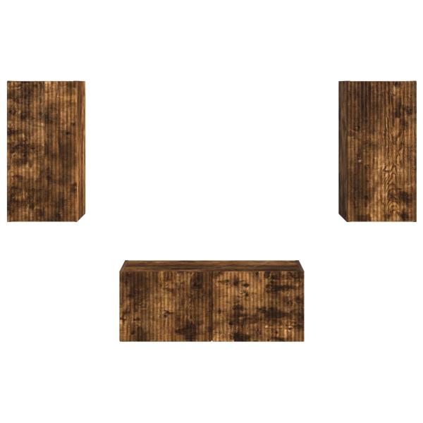 TV-Schrankset 6 pcs Geräucherte Eiche Holzwerkstoff