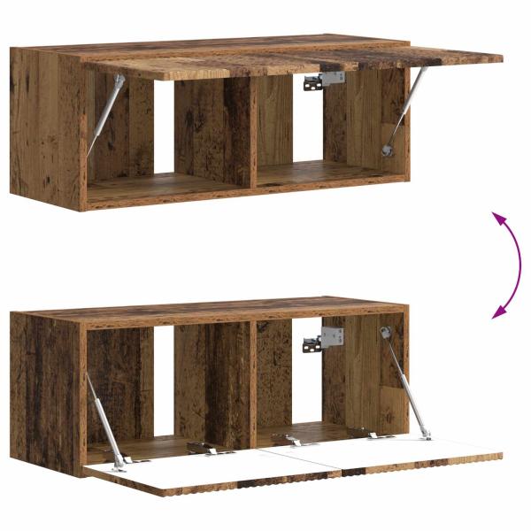 TV-Schrankset Wandmontiert 6 pcs Altholz Holzwerkstoff