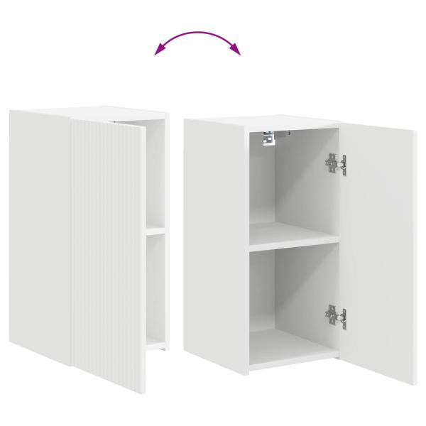 TV-Schrankset Wandmontiert 3 pcs Weiß Holzwerkstoff