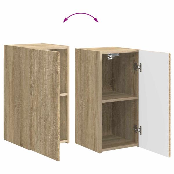 TV-Schrankset Wandmontiert 3 pcs Sonoma-Eiche Holzwerkstoff