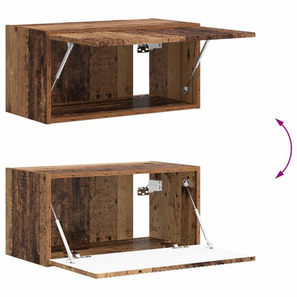 TV-Schrankset Wandmontiert 3 pcs Altholz Holzwerkstoff