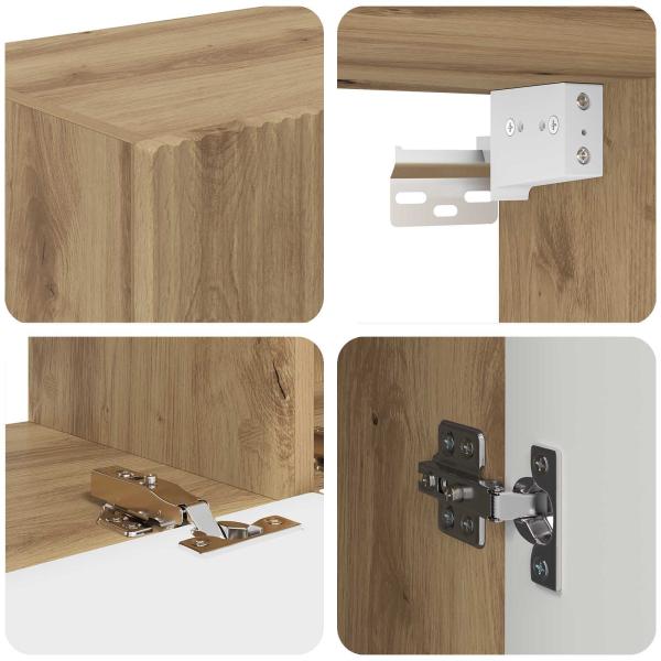 TV-Schrankset 4 pcs Geräucherte Eiche Holzwerkstoff