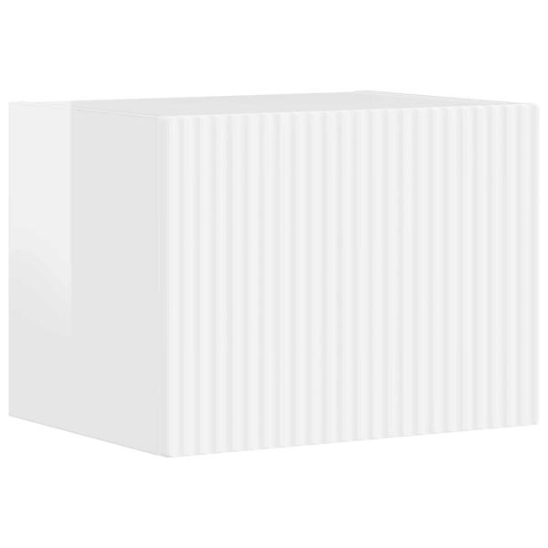 TV-Schrankset Wandmontiert 5 pcs Hochglanz Weiß Holzwerkstoff