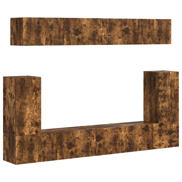 TV-Schrankset 5 pcs Geräucherte Eiche Holzwerkstoff
