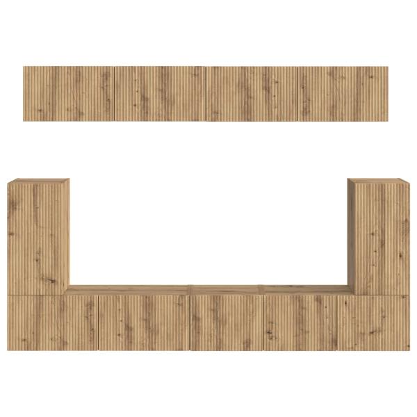 TV-Schrankset Wandmontiert 5 pcs Artisan-Eiche Holzwerkstoff