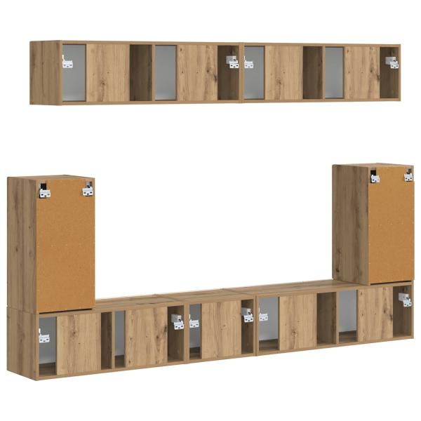 TV-Schrankset Wandmontiert 5 pcs Artisan-Eiche Holzwerkstoff