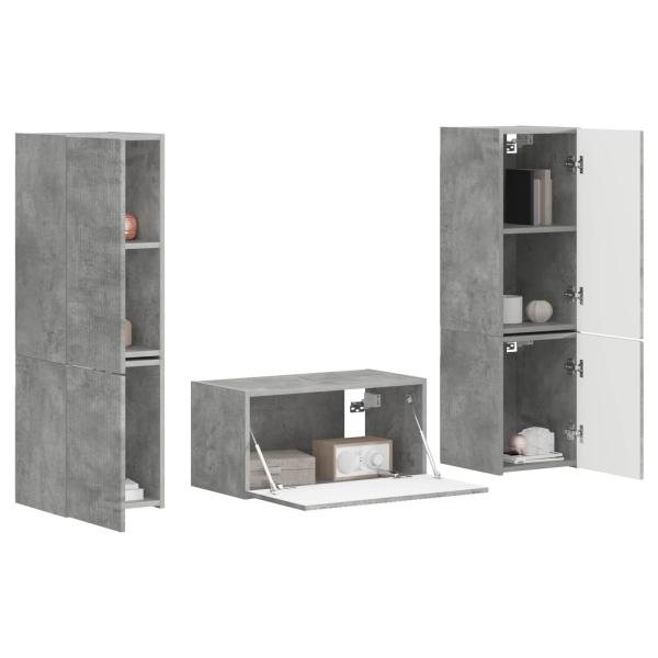 ARDEBO.de - 3 pcs Beton Grau