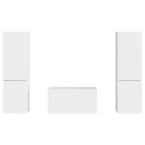 3 pcs Hochglanz Weiß