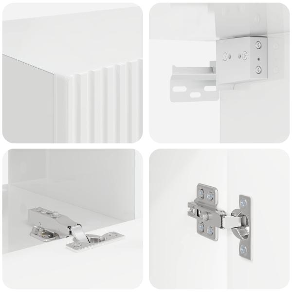 3 pcs Hochglanz Weiß