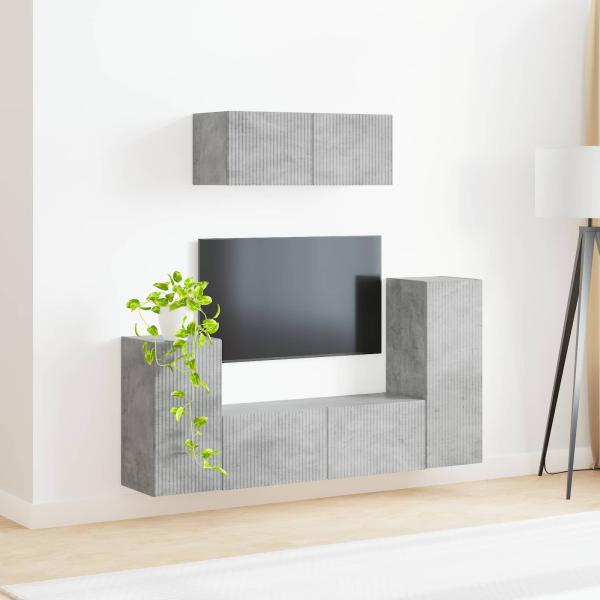 ARDEBO.de - 4 pcs Beton Grau