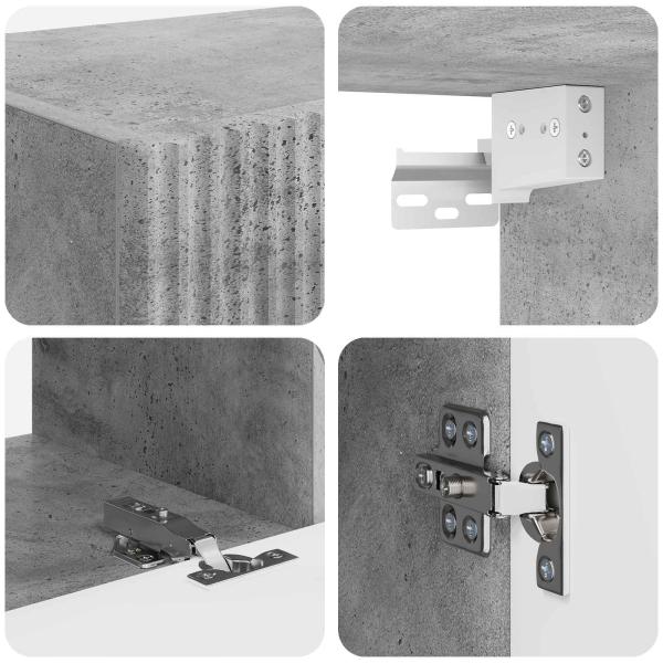 ARDEBO.de - 3 pcs Beton Grau