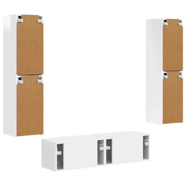 3 pcs Hochglanz Weiß