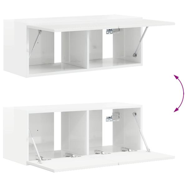 4 pcs Hochglanz Weiß