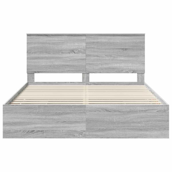 Bettrahmen Graues Sonoma 160 x 200 cm Ingenieurs Holz