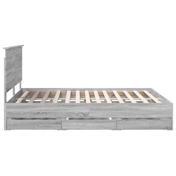 Bettrahmen Graues Sonoma 160 x 200 cm Ingenieurs Holz