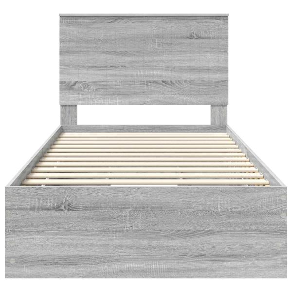 Bettrahmen Graues Sonoma 100 x 200 cm Ingenieurs Holz