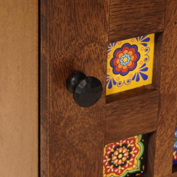 Nachttisch 2 pcs Braun 40 x 33,5 x 46 cm Massivholz Mango