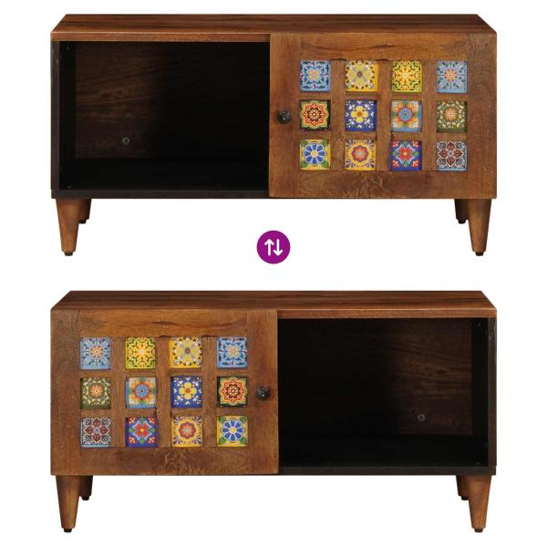 Couchtisch Braun 80 x 50 x 40 cm Massivholz Mango