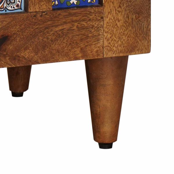 Nachttisch Braun 50 x 33 x 60 cm Massivholz Mango