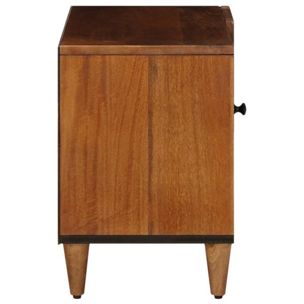 TV-Schränk mit Tür Walnuss 80 x 33 x 46 cm Massivholz Mango