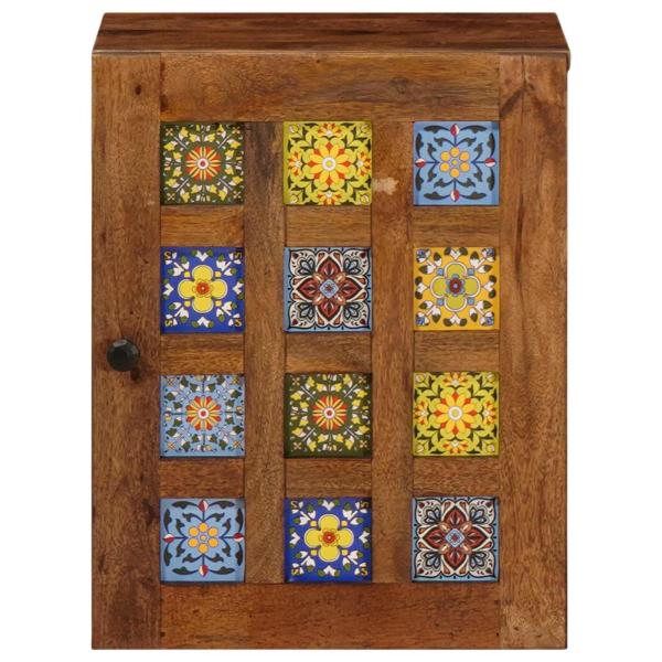 Badezimmer Hängeschrank mit Speicher Walnuss 38 x 33,5 x 48 cm