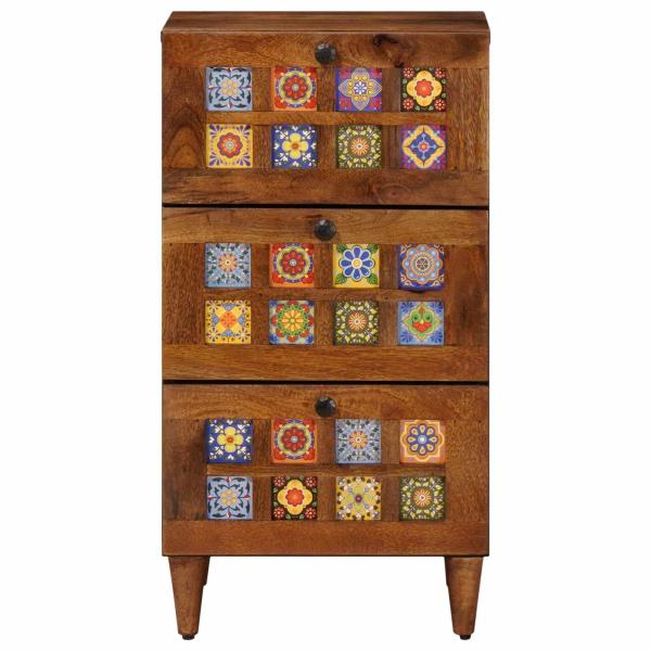 Sideboard Walnuss 40 x 33,5 x 75 cm Massivholz Mango