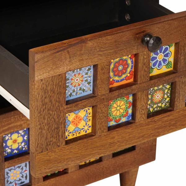 Sideboard Walnuss 40 x 33,5 x 75 cm Massivholz Mango