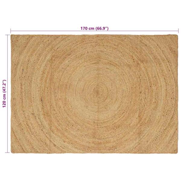 Teppich Braun 120 x 170 cm Jute