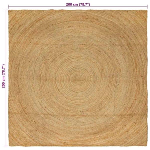 Teppich Braun 200 x 200 cm Jute