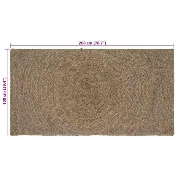 Teppich Grau 100 x 200 cm Jute