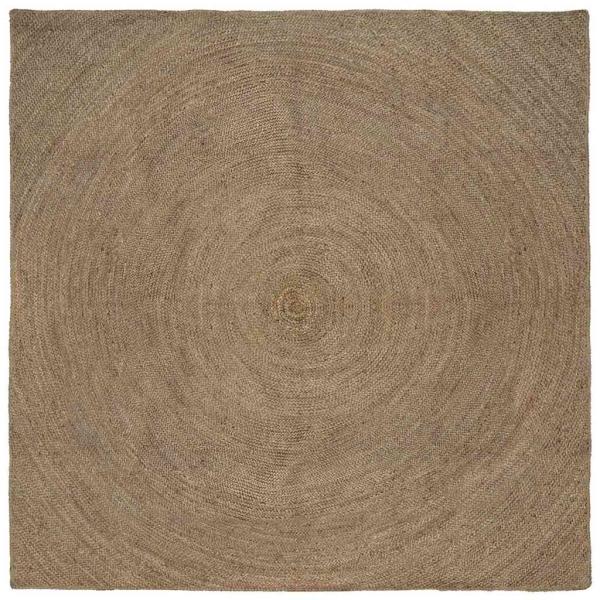 ARDEBO.de - Teppich Grau 200 x 200 cm Jute