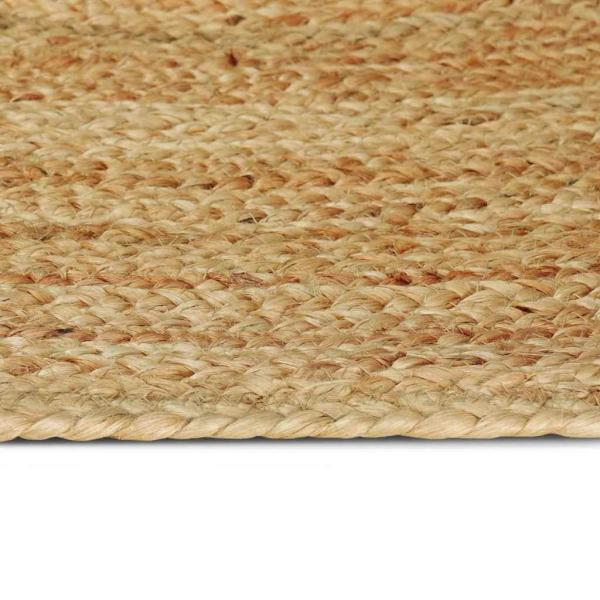 Teppich Natürlich und Schwarz 300 x 300 cm Jute